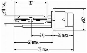 Крушка ксенонова D2R 35W/4200K P32d-3 Starline  99.99.892