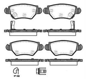 Дискови накладки задни к-т CHEVROLET CORSA; OPEL ASTRA G, CORSA C, ZAFIRA A 1.2-2.2D (08.94-12.12)  Starline BD S098 !!! РАЗПРОДАЖБА!!!