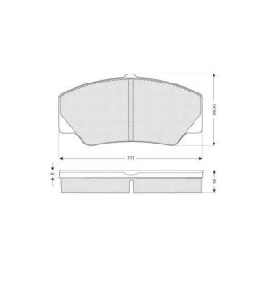 Дискови накладки предни к-т FORD TRANSIT (бордова) платформа/ шаси (T_ [10/85-09/92] FORD TRANSIT Starline BD S154 !!! РАЗПРОДАЖБА!!!