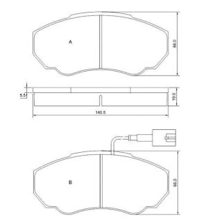 Дискови накладки предни к-т FIAT DUCATO [03/94-04/02] Starline BD S245 !!! РАЗПРОДАЖБА!!!
