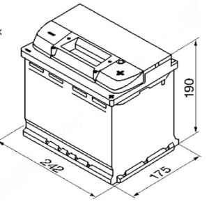 Акумулатор (десен плюс) 56Ah. C14 Blue dinamic VARTA VT 556400BL