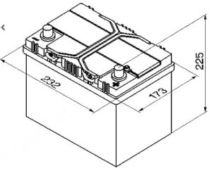 Акумулатор (десен плюс) 60 Ah. D47 BLUE dynamic VARTA VT 560410BD