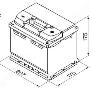 Акумулатор (десен плюс) 44 Ah. BOSCH S4 BO 0092S40001