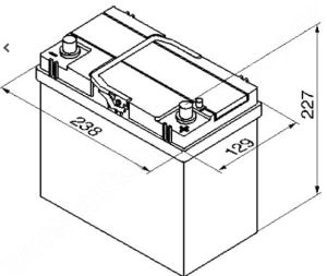 Акумулатор (десен плюс) (азиатски автомобили) 45 Ah. BOSCH S4 BO 0092S40210