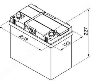 Акумулатор (десен плюс) 52 Ah. BOSCH S4 BO 0092S40020