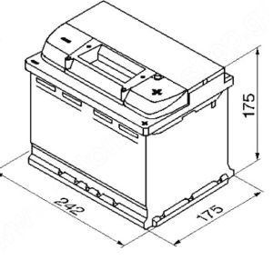 Акумулатор (десен плюс) 60 Ah. BOSCH S4 BO 0092S40040 