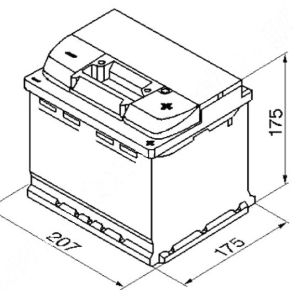 Акумулатор (десен плюс) 52 Ah. BOSCH SILVER BO 0092S50010