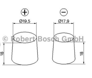 Акумулатор (десен плюс) 52 Ah. BOSCH SILVER BO 0092S50010