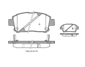 Дискови накладки предни к-т TOYOTA COROLLA, COROLLA VERSO, IQ, PRIUS, YARIS, YARIS VERSO; ASTON MARTIN CYGNET 1.0-1.8 (04.99-12.15) Starline BD S321 !!! РАЗПРОДАЖБА !!!