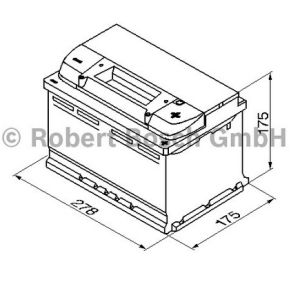 Акумулатор (десен плюс) 74 Ah. BOSCH SILVER BO 0092S50070 