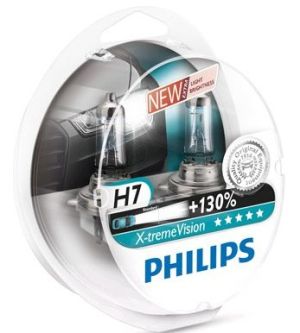Крушки 2бр. к-т H7 12V 55W PX26D (3600K) PHILIPS X-treme Vision Plus +130% светлина PHI 12972XV+/S2