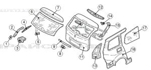 Стъклочистачка 5-та (задна) врата (260mm) Renault MEGANE II комби  [08/03-] BOSCH BO 3397004801