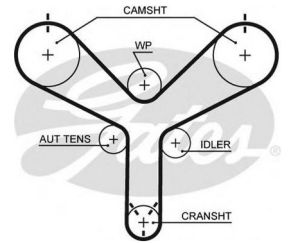 Ангренажен ремък с ролки к-т LEXUS GS, GX, LS, LX, SC; TOYOTA 4 RUNNER IV, LAND CRUISER 100, LAND CRUISER 200, SEQUOIA, TUNDRA 4.0/4.3/4.7 (12.94-)INA 530 0524 10