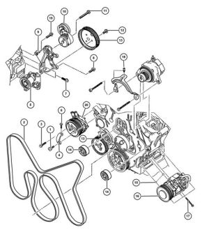 Лагер обтегач с тяло (10) JEEP CHEROKEE (KJ) 2.8 CRD 4WD (2776ccm/110kW/150HP) [11/02-01/08] DAYCO DY AVP2669