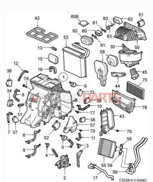 Изпарител климатична система CADILLAC BLS; FIAT CROMA; OPEL SIGNUM, VECTRA C, VECTRA C GTS; SAAB 9-3, 9-3X 1.6-3.2 /04.02-/ NISSENS NI 92165