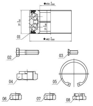 Лагер предна главина к-т VW POLO [10/89-09/94] Starline LO 00577 !!! РАЗПРОДАЖБА !!! 