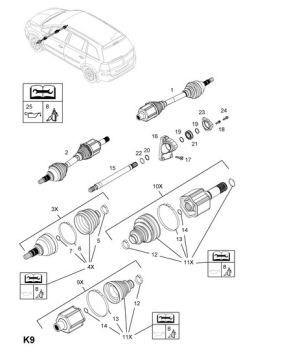 Полуоска дясна OPEL ZAFIRA B 1.9 CDTI (1910ccm/88kW/120HP) [07/05-]  SKF VKJC1471