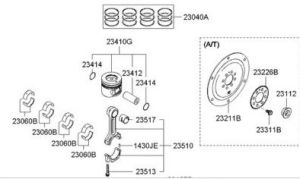 Сегменти к-т (4 опаковки) HYUNDAI SANTA FE I (SM) 2.0 CRDi (1991ccm/83kW/113HP) [08/01-03/06] NPR 89-2610-000 STD