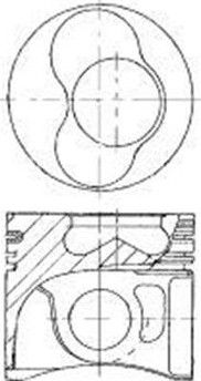 Бутало със сегменти к-т (1бр.) (1-ви и  2-ри ц-р) VW TOURAN (1.9 TDI (1896ccm/77kW/105HP) [08/03-05/10] NURAL NU 87-114907-65 0.50 