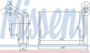 Радиатор парно (+/AC) (262x154x42 ) VW SHARAN (десен волан) [05/95-03/10] NISSENS NIS 73972
