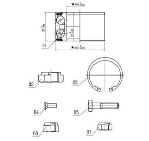 Лагер предна главина к-т (40/72,1/37mm) VW PASSAT [03/96-08/96] Starline LO 01491 !!! РАЗПРОДАЖБА !!! 