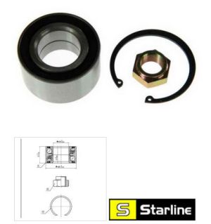 Лагер предна главина к-т (35/68/37mm) SKODA FELICIA [06/94-04/02] Starline LO 01414 !!! РАЗПРОДАЖБА !!! 