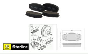 Дискови накладки задни к-т  CITROËN JUMPER (230) [03/94-04/02] Starline (BD S841P) BD S328 !!! РАЗПРОДАЖБА !!!