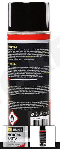 Спрей защитен мeдна паста 300ml Starline ACST006