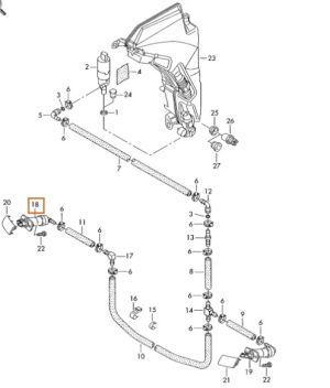 Дюза за почистване на фара дясна AUDI A6 (4F2, C6) [05/04-08/11]  XS 4F0955102