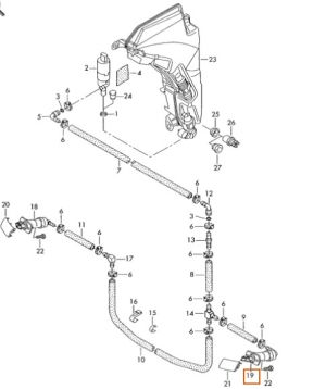 Дюза за почистване на фара лява AUDI A6 (4F2, C6) [05/04-08/11] XS 4F0955101