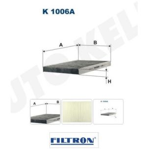 Филтър купе карбонов AUDI A3 (8L1) [09/96-05/03]  FILTRON FI K1006A