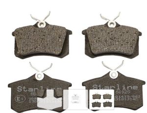 Дискови накладки задни к-т система (87 х 52,75 х 17,2mm) (GIRLING/TRW) Starline BD S002S 