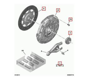 Вилка съединител PEUGEOT/CITROEN 1.5D-2.2D  [10/03-] SASIC SAS5400006 