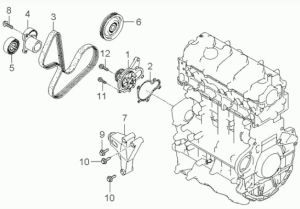 Ангренажен ремък с водна помпа к-т HYUNDAI ACCENT II, ELANTRA, GETZ, HIGHWAY, MATRIX, SANTA FÉ I, TRAJET, TUCSON; KIA CARENS II, CERATO, SPORTAGE 1.5D/2.0D (03.01-) INA 530 0542 30