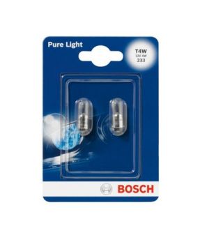 Крушка позиционни/габаритни  2бр. к-т блистер T4W 12V 4W BA9S  BOSCH  BO 1 987 301 023