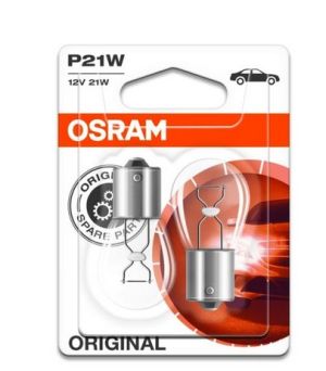 Крушка стоп/габарит 2бр. к-т блистер P21W 12V 21W BAY15D  OSRAM OSR7506-02B