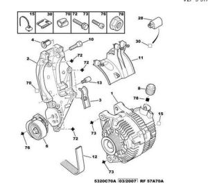 Обтегач с тяло канален ремък PEUGEOT/CITROEN/FIAT/FORD/ 1.9D/2.0D/2.2D (06.96-) DAYCO DAYAPV1028