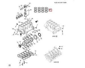 Сегменти  к-т (за едно бутало) 83.00mm (STD) (2-3-2mm)  CHEVROLET CAPTIVA, CRUZE, EPICA, LACETTI, NUBIRA; OPEL ANTARA 2.0D (01.05-)  GOETZE GT 08-879200-00