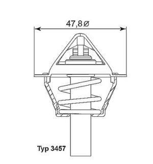  Термостат (90°C) MERCEDES BENZ SLK 171 200 Kompressor (171.442), (2004.03-) WHALER WA3457.90D
