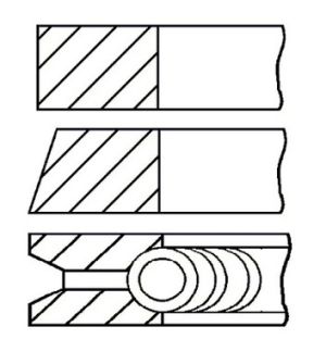 Сегменти к-т (за 1 бутало) (91.10mm) (STD) (1,5-1,5-4) HYUNDAI SONATA 3.0 12V GEOTCE GT 08-287600-00