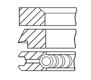 Сегменти к-т (за 1 бутало) (1.75-2-4mm) (89.00mm) STD BMW 3,5,7 (01.08-03.02) GEOTCE GT 08-132900-00 STD