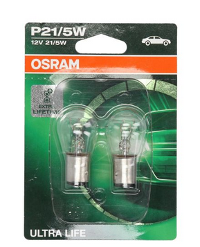Крушка стоп и габарит 2бр. блистер P21/5W 12V 21/5W BAY15D cokołowa Ultra Life OSRAM OSR7528 ULT-02B/EA
