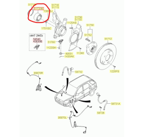 Лагер предна главина  HYUNDAI GRANDEUR, I40, I40 CW, IX35, SANTA FÉ I, SANTA FÉ II, SONATA IV, SONATA V, TRAJET, TUCSON, XG; KIA CADENZA I, CARENS III, CARENS IV, MAGENTIS 1.6-Electric (12.98-) MEYLE ME 37-14 650 0004