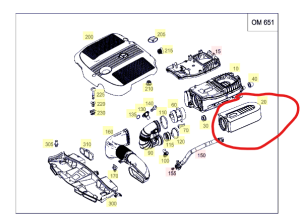 Въздушен филтър MERCEDES C (C204), C T-MODEL (S204), C (W204), CLS (C218), CLS SHOOTING BRAKE (X218), E (A207), E (C207), E T-MODEL (S212), E (W212), GLE (W166), GLK (X204) 2.2D/2.2DH (08.08-) BOSCH F 026 400 432