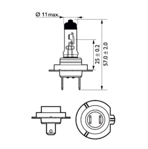 Крушки 2бр. к-т H7 (+150% светлина) H7 12V 55W PX26D X-tremeVision Pro150 3400K  PHILIPS  PHI 12972XVPS2