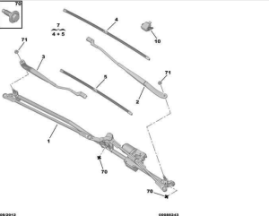  Стъклочистачки плоски със спойлер 2бр. к-т (725/625 mm) DS DS 5; CITROEN DS3, DS4, DS5; FORD B-MAX, C-MAX II (04.10-) BOSCH Aerotwin BO 3 397 007 644