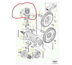 Сегменти за едно бутало (83.00 mm) STD (пръстени 1,2-1,5-2,5mm ) VOLVO 850 GLT (B5254F) (92 -),  83,0 STD VOLVO S40/V40 1,8 / 2,0, 2,4 S70/C70  (08-)Goetze GT 08-102500-00