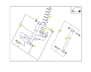 Амортисьор заден десен/ляв MERCEDES A (W168) 1.4-2.1 (07.97-08.04) STARLINE TL C00178.2