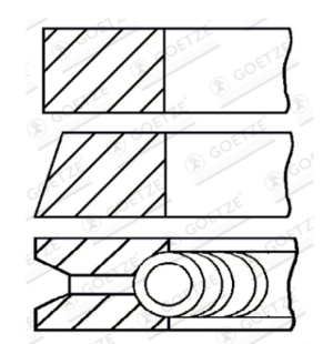 Сегменти к-т (1 опаковка) (0.40) FIAT PUNTO (176) 55 1.1 (1108ccm/40kW/54HP) [09/93-09/99] GOETZE GT 08-142306-00 0.40