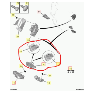 Ключ отваряне на заден капак (трапецовиден конектор)  CITROEN C4 PICASSO I 1.6-2.0D (10.06-08.13)  NTY EZC-CT-027